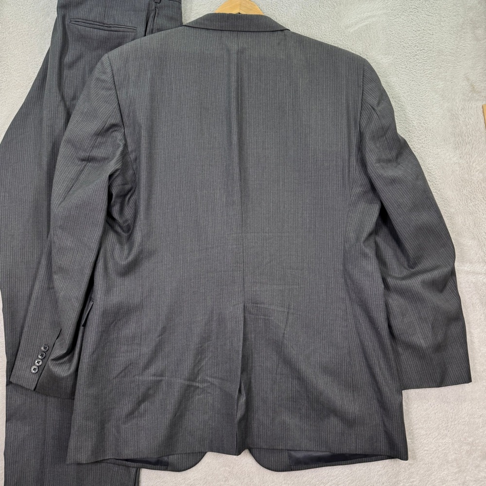 Jos A Bank Signature Collection Mens 48XL Gray Pinstripe Wool Silk Suit 38x36 - Picture 9 of 16